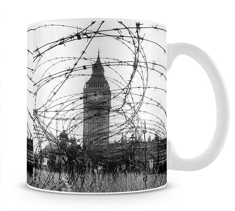 Big Ben through barbed wire Mug - Canvas Art Rocks - 1