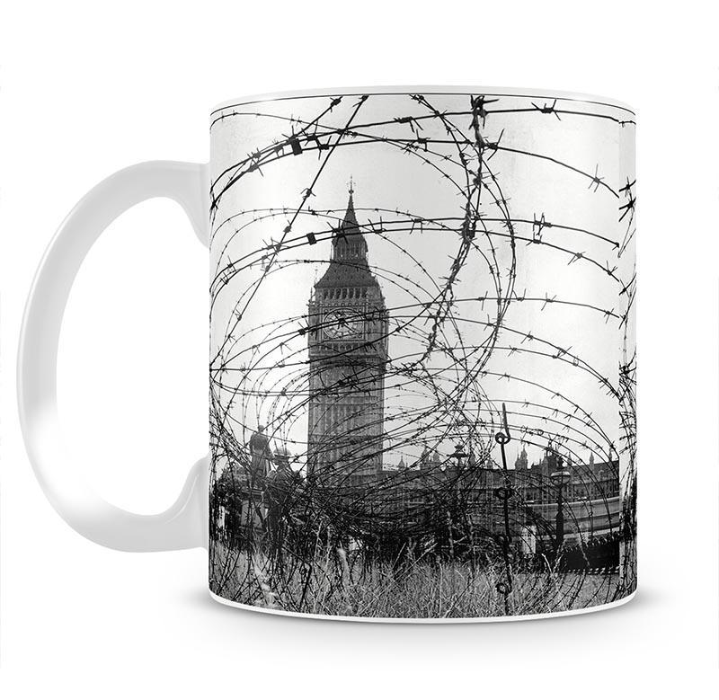 Big Ben through barbed wire Mug - Canvas Art Rocks - 2