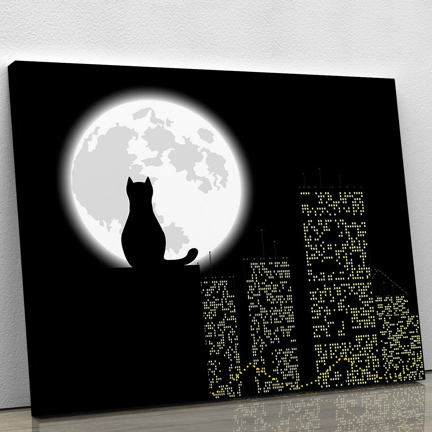 Big city ang cat Canvas Print or Poster