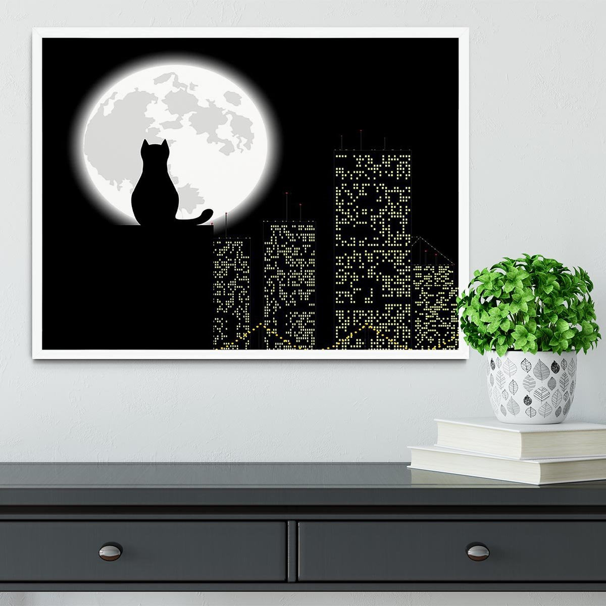 Big city ang cat Framed Print - Canvas Art Rocks -6