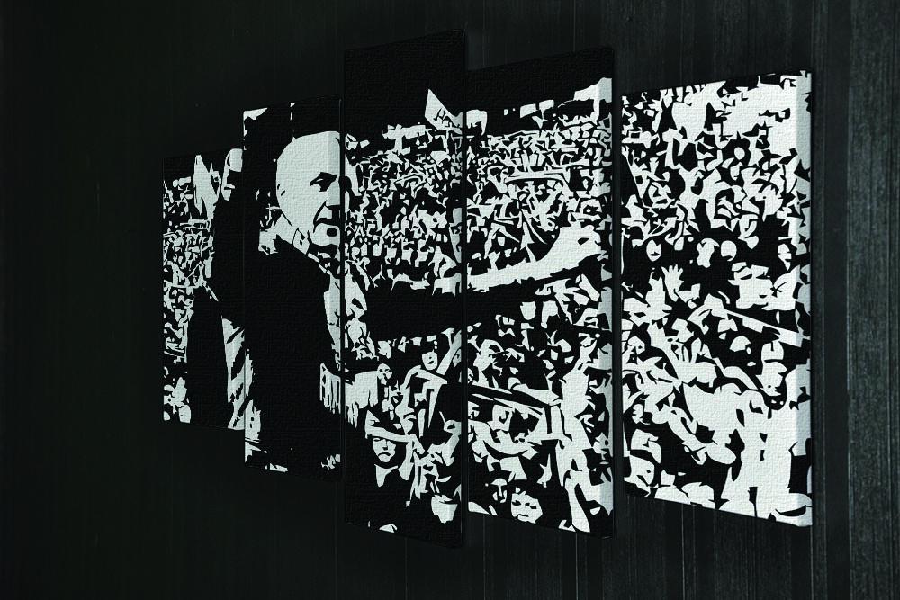 Bill Shankly 5 Split Panel Canvas - Canvas Art Rocks - 2