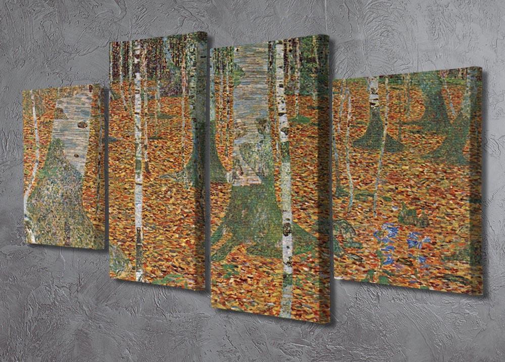 Birch Forest by Klimt 4 Split Panel Canvas - Canvas Art Rocks - 2