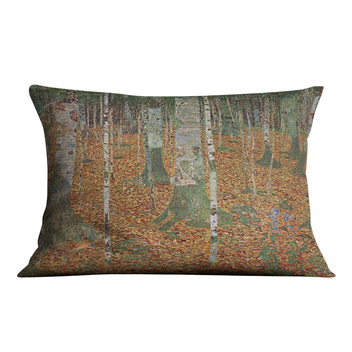 Birch Forest by Klimt Throw Pillow