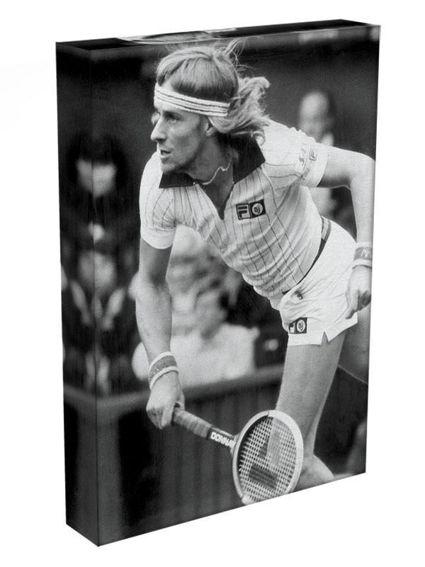 Bjorn Borg in action at Wimbledon Canvas Print or Poster - Canvas Art Rocks - 3