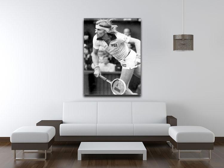 Bjorn Borg in action at Wimbledon Canvas Print or Poster - Canvas Art Rocks - 4