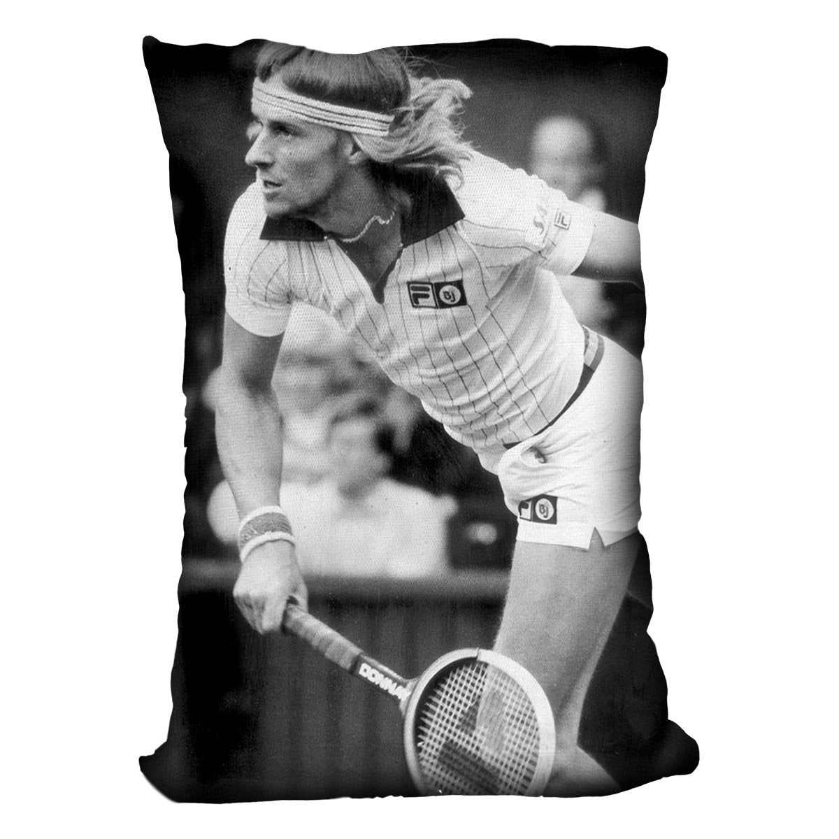 Bjorn Borg in action at Wimbledon Cushion