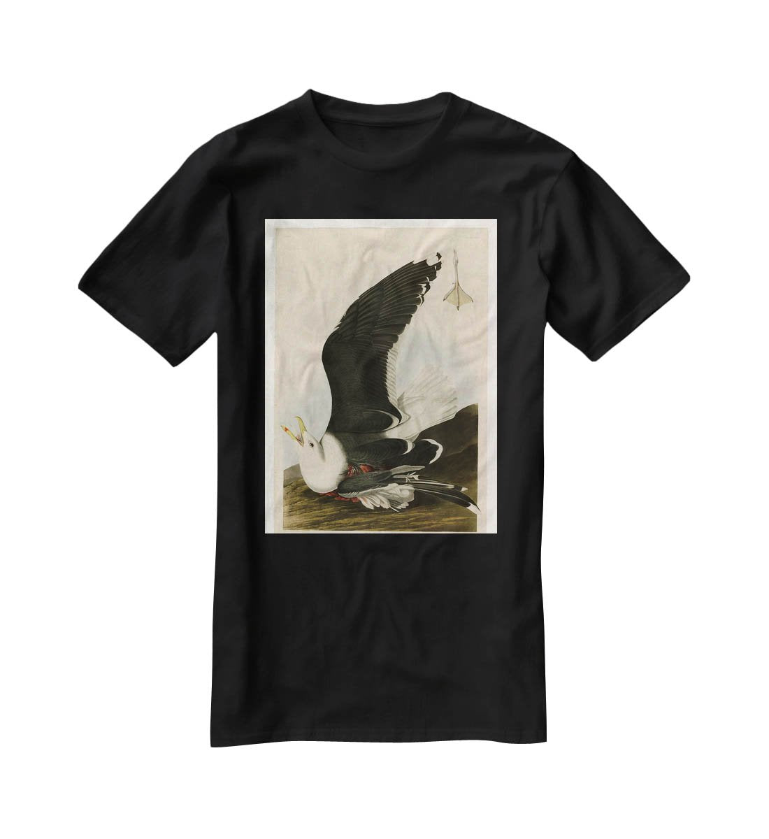 Black Backed Gull by Audubon T-Shirt - Canvas Art Rocks - 1