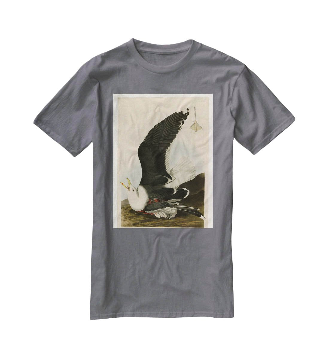 Black Backed Gull by Audubon T-Shirt - Canvas Art Rocks - 3