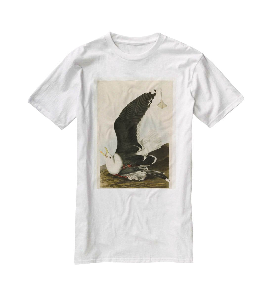 Black Backed Gull by Audubon T-Shirt - Canvas Art Rocks - 5