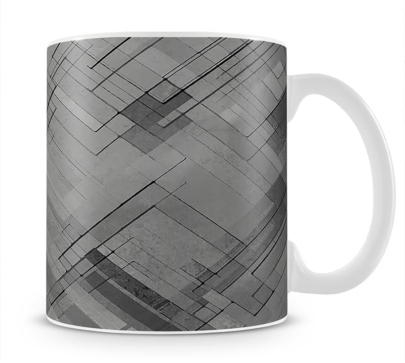 Black Chevron Background Mug - Canvas Art Rocks - 1