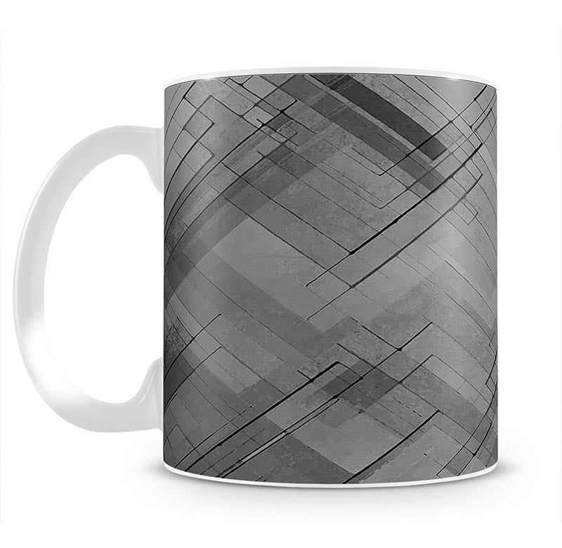 Black Chevron Background Mug - Canvas Art Rocks - 1