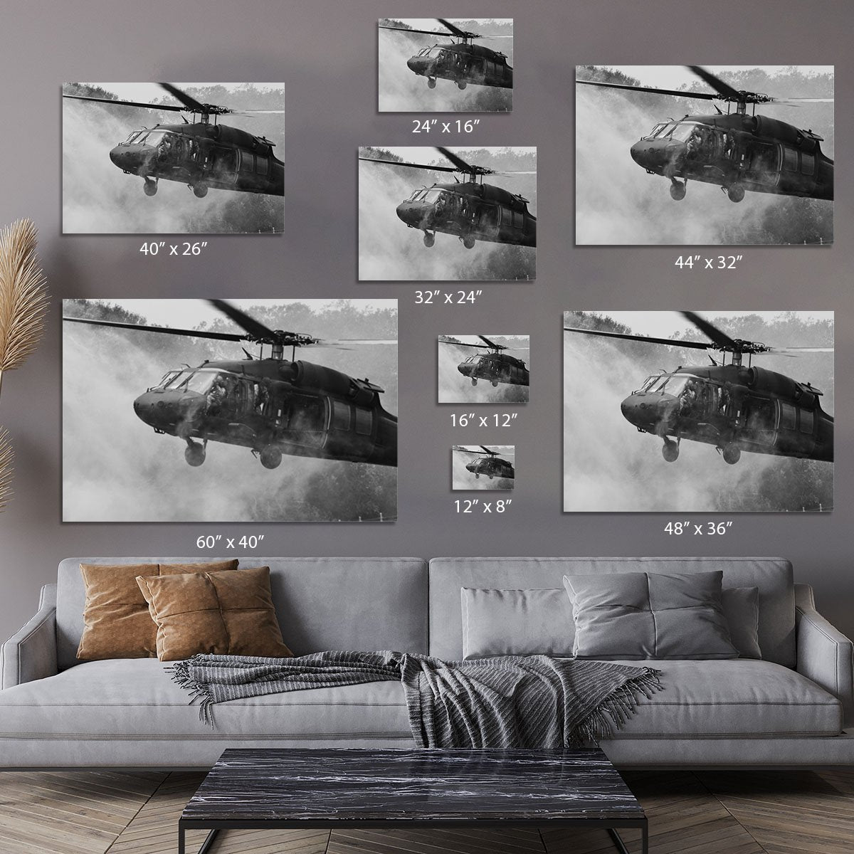 Black Hawk Helicopter Canvas Print or Poster
