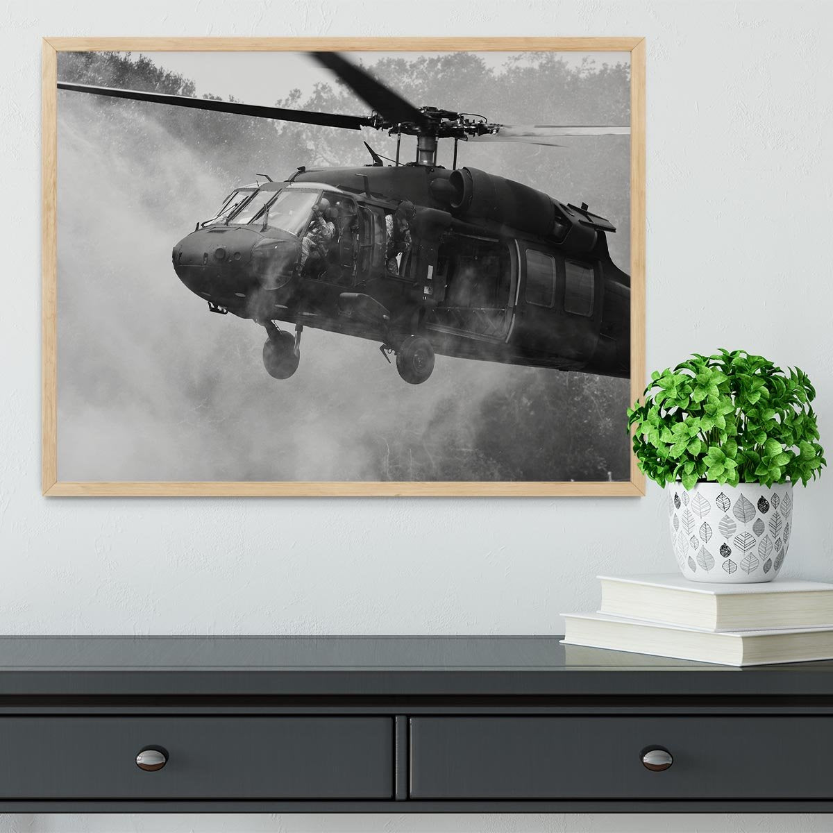 Black Hawk Helicopter Framed Print - Canvas Art Rocks - 4
