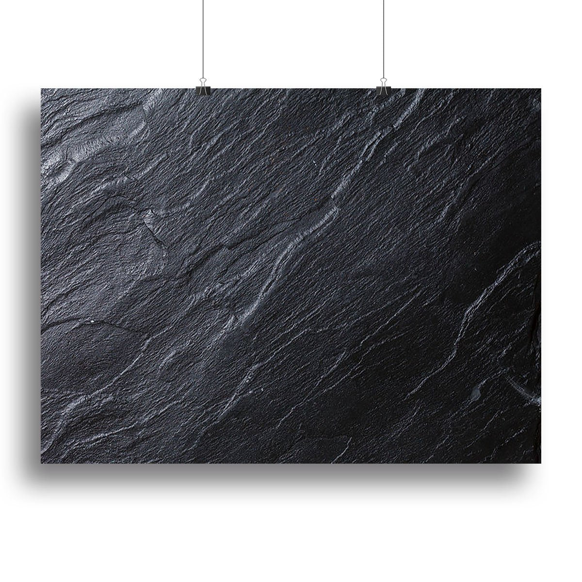Black Textured Stone Canvas Print or Poster