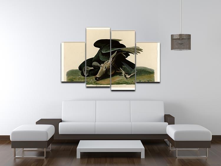 Black Vulture by Audubon 4 Split Panel Canvas - Canvas Art Rocks - 3