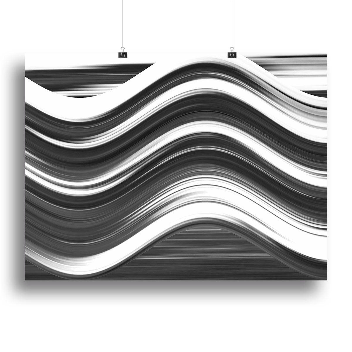 Black and White Wave Canvas Print or Poster