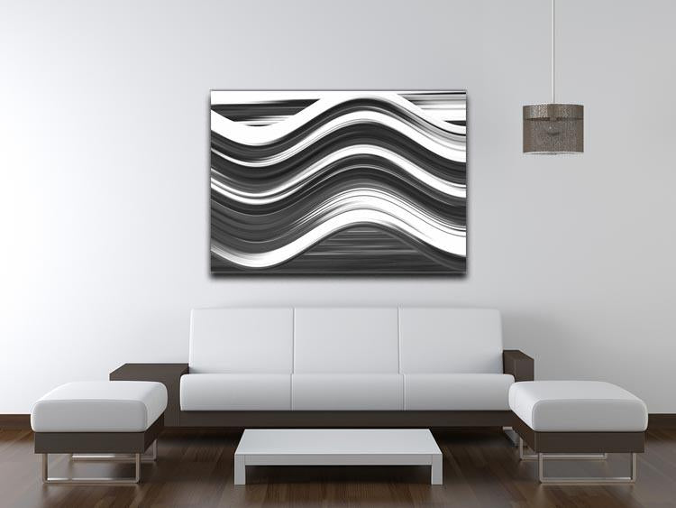 Black and White Wave Canvas Print or Poster - Canvas Art Rocks - 4
