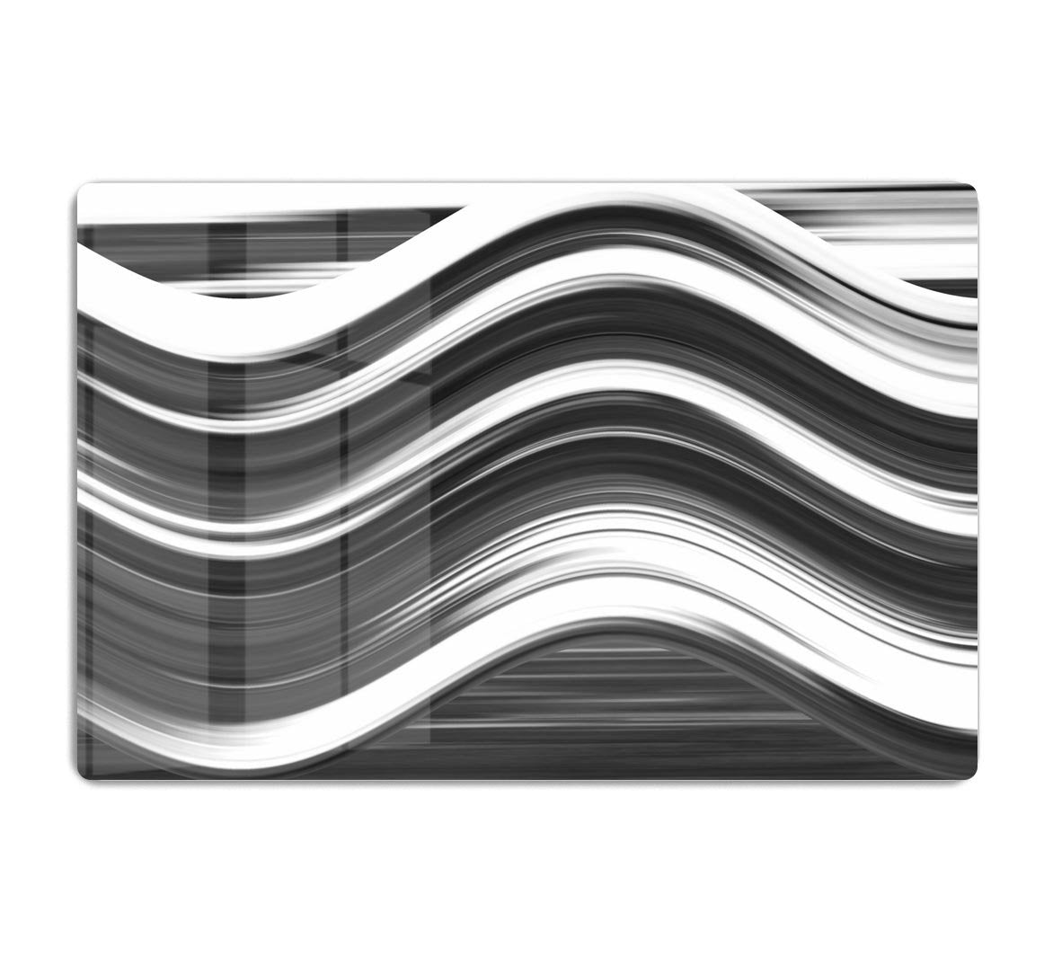 Black and White Wave HD Metal Print - Canvas Art Rocks - 1