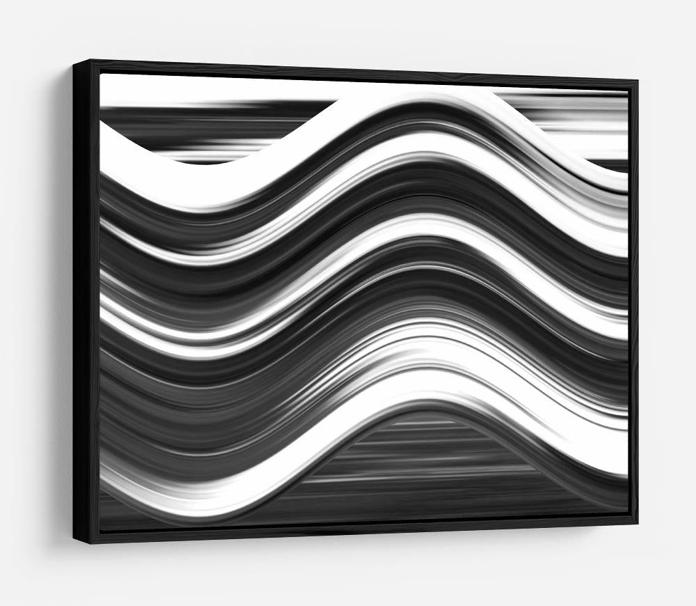 Black and White Wave HD Metal Print - Canvas Art Rocks - 6