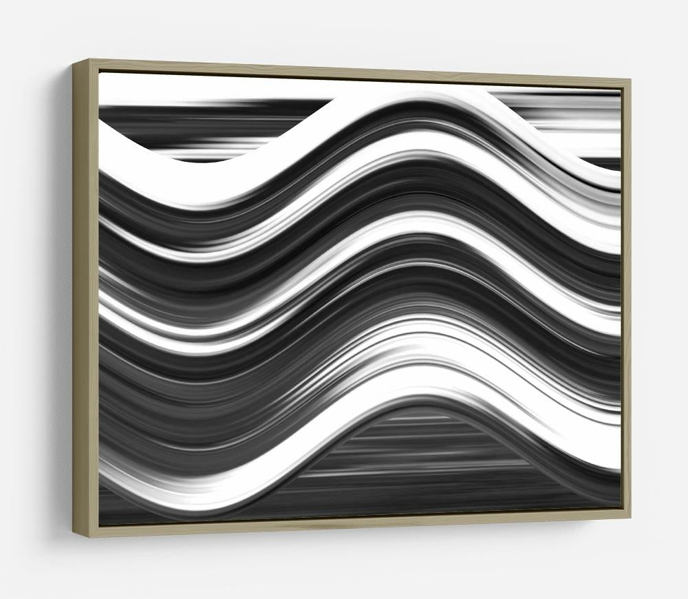 Black and White Wave HD Metal Print - Canvas Art Rocks - 8