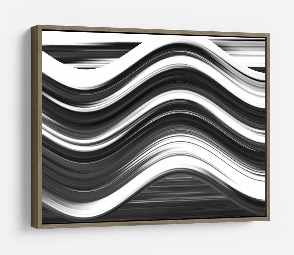 Black and White Wave HD Metal Print - Canvas Art Rocks - 10