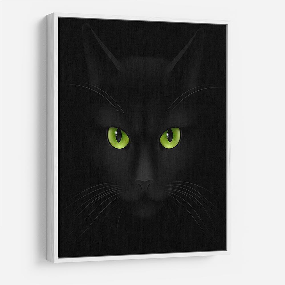 Black cat with green eyes HD Metal Print - Canvas Art Rocks - 7