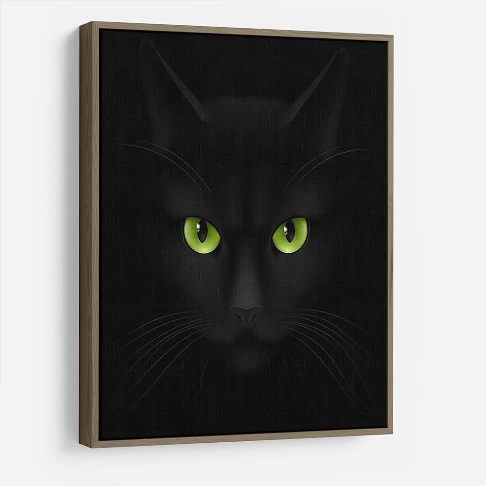 Black cat with green eyes HD Metal Print - Canvas Art Rocks - 10