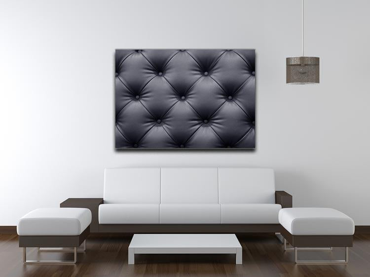 Black leather sofa texture Canvas Print or Poster - Canvas Art Rocks - 4