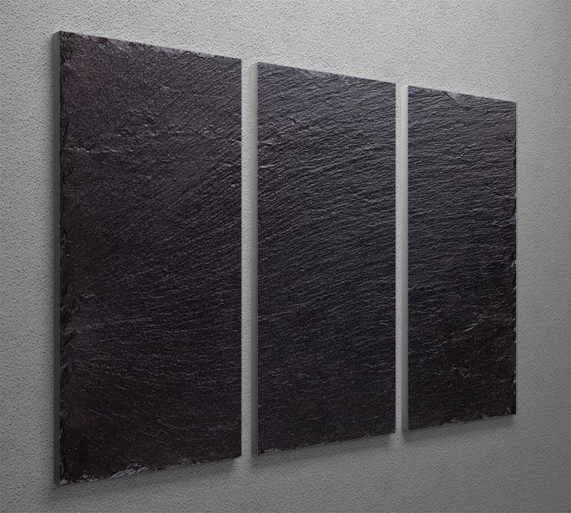 Black slate stone 3 Split Panel Canvas Print - Canvas Art Rocks - 2