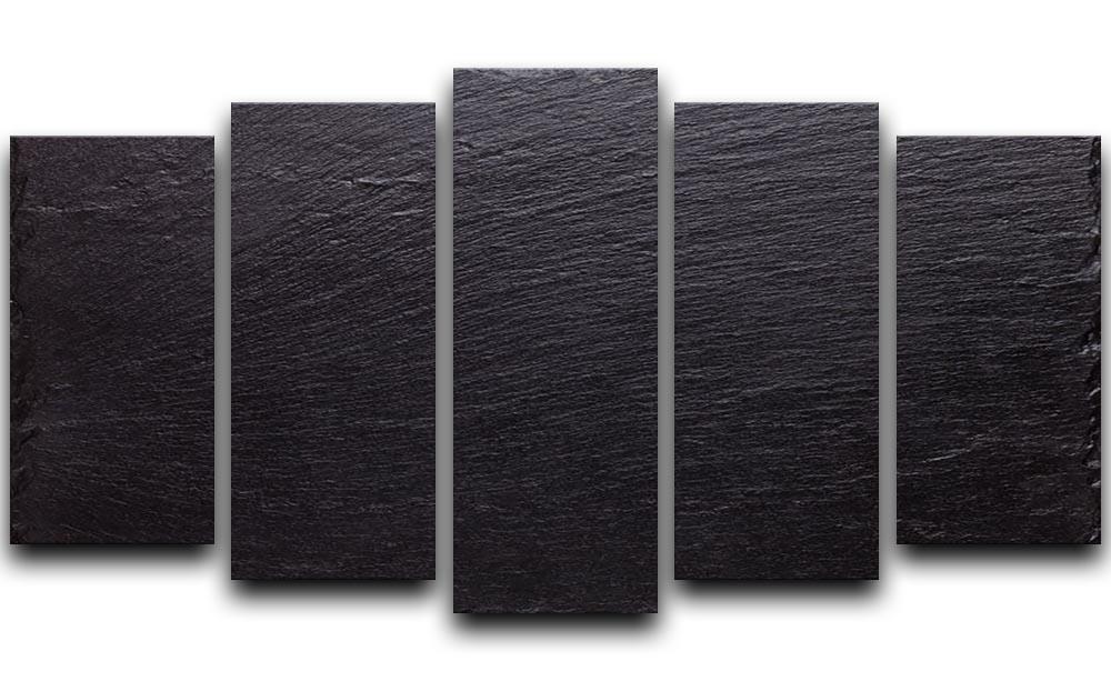 Black slate stone 5 Split Panel Canvas - Canvas Art Rocks - 1