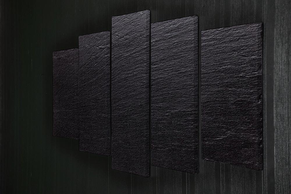 Black slate stone 5 Split Panel Canvas - Canvas Art Rocks - 2