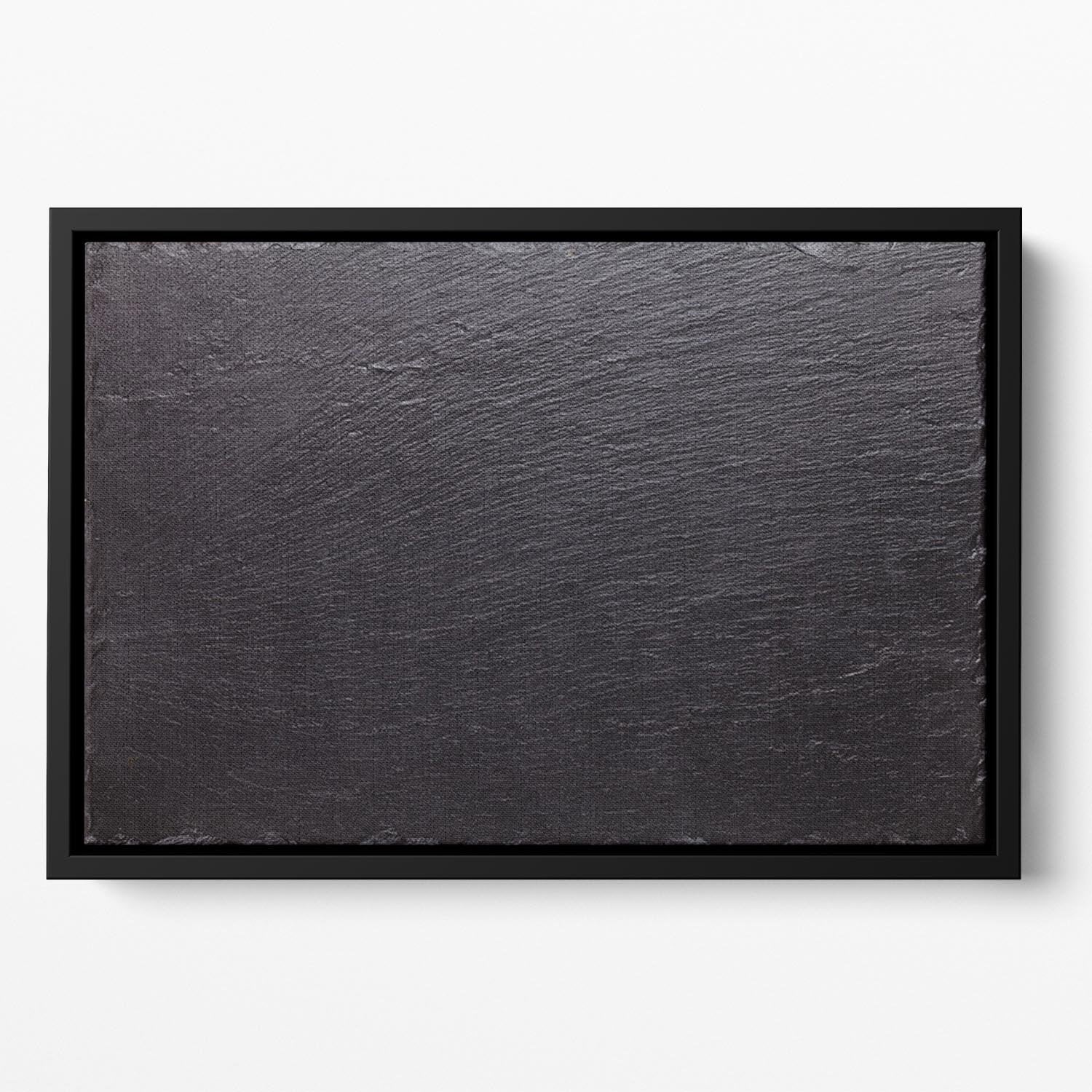 Black slate stone Floating Framed Canvas - Canvas Art Rocks - 2