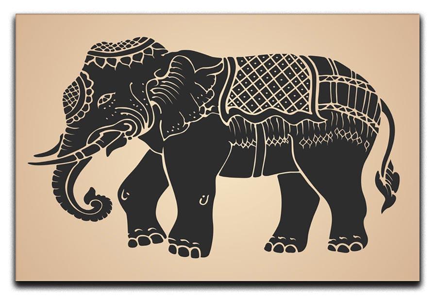 Black war elephant Canvas Print or Poster - Canvas Art Rocks - 1