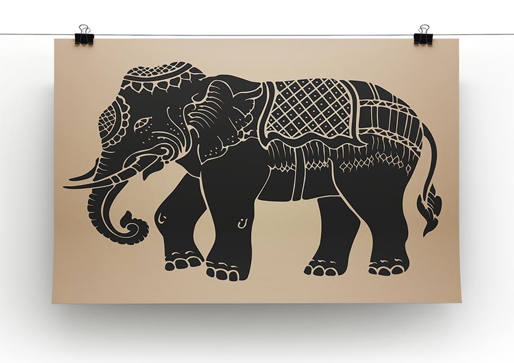 Black war elephant Canvas Print or Poster - Canvas Art Rocks - 2