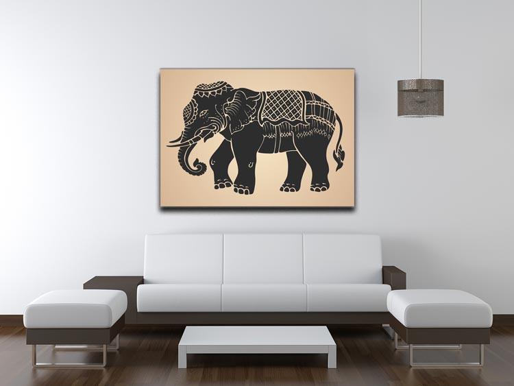 Black war elephant Canvas Print or Poster - Canvas Art Rocks - 4