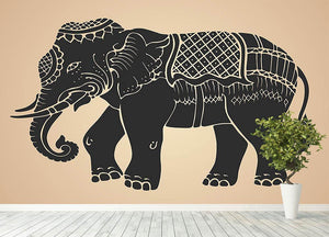 Black war elephant Wall Mural Wallpaper - Canvas Art Rocks - 4