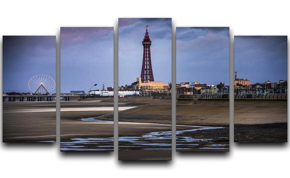 Blackpool Tower 5 Split Panel Canvas - Canvas Art Rocks - 1