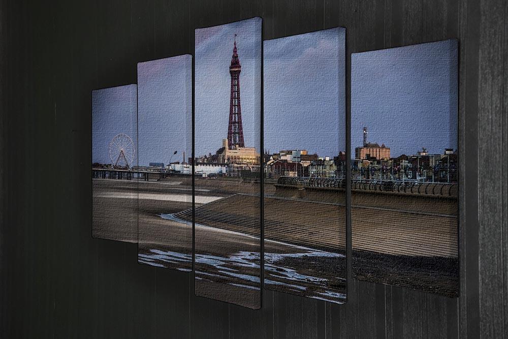 Blackpool Tower 5 Split Panel Canvas - Canvas Art Rocks - 2