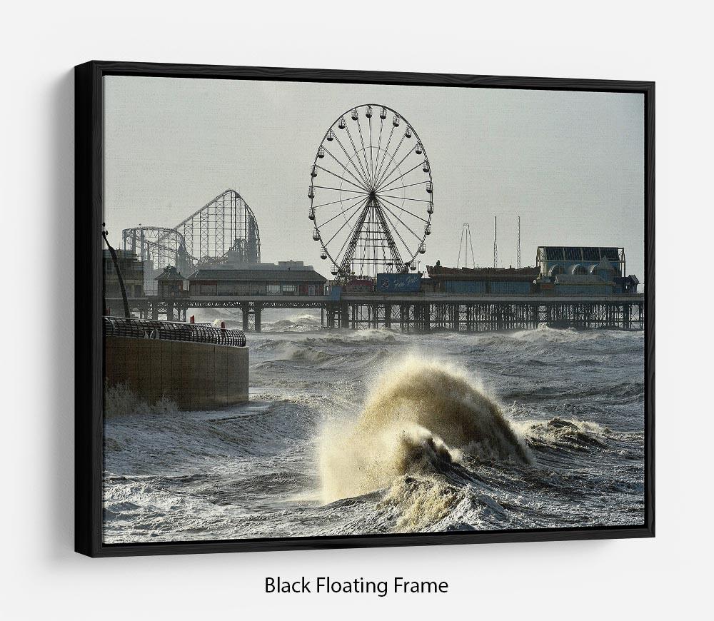 Blackpool after the storm Floating Frame Canvas - Canvas Art Rocks - 1
