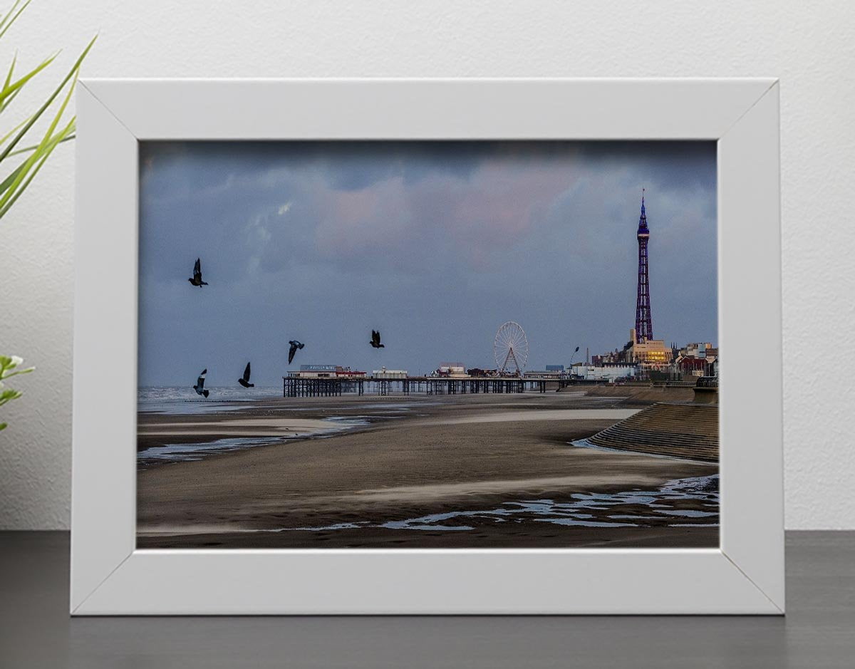 Blackpool view Framed Print - Canvas Art Rocks - 4