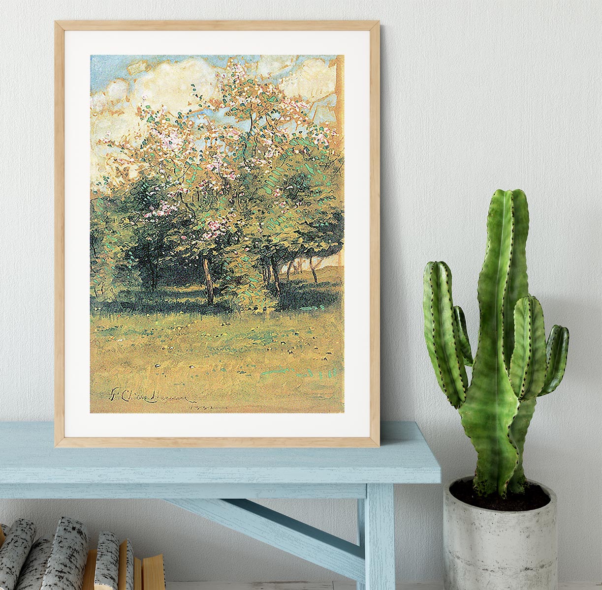 Blooming Trees by Hassam Framed Print - Canvas Art Rocks - 3