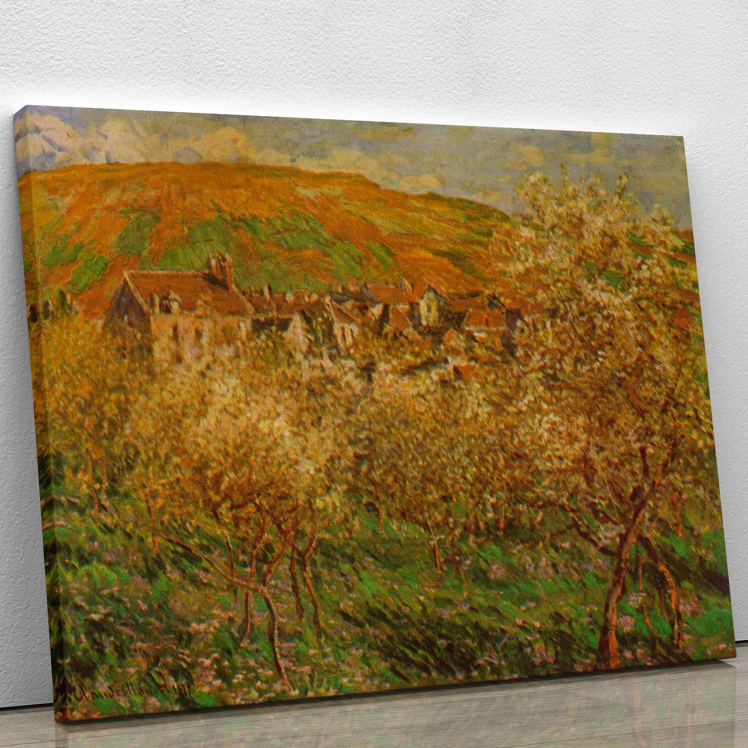 Blooming apple trees by Monet Canvas Print or Poster - Canvas Art Rocks - 1