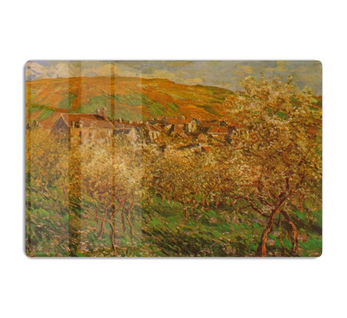 Blooming apple trees by Monet HD Metal Print