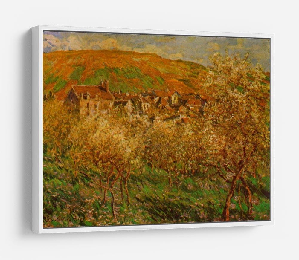 Blooming apple trees by Monet HD Metal Print