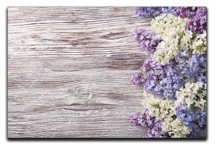 Blossom branch on wooden Canvas Print or Poster  - Canvas Art Rocks - 1