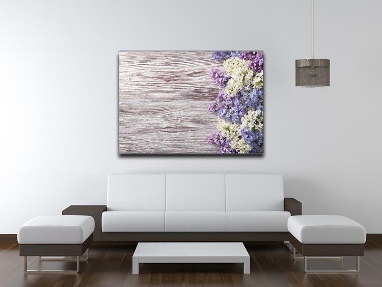 Blossom branch on wooden Canvas Print or Poster - Canvas Art Rocks - 4