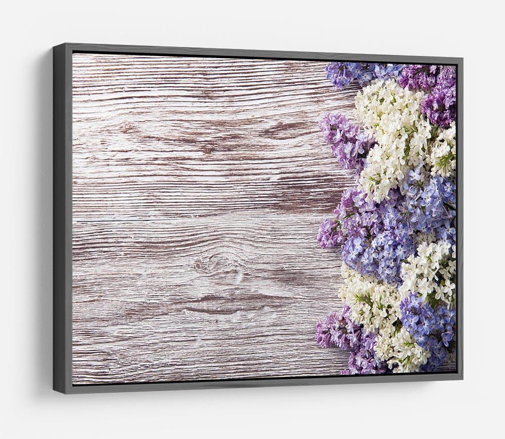 Blossom branch on wooden HD Metal Print