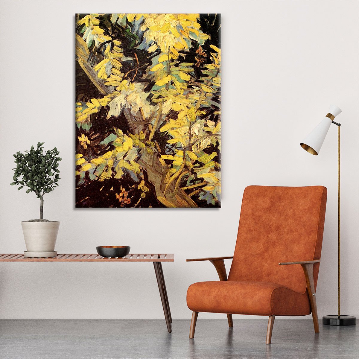 Blossoming Acacia Branches by Van Gogh Canvas Print or Poster
