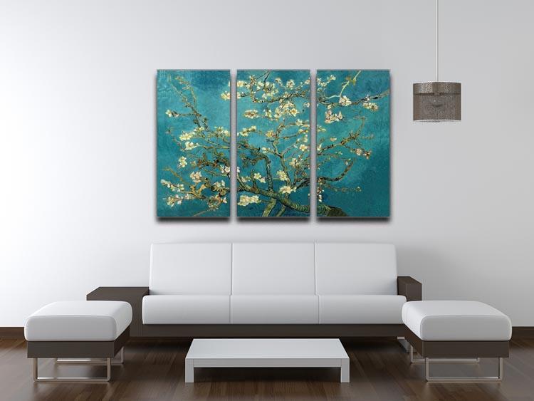 Blossoming Almond Tree by Van Gogh 3 Split Panel Canvas Print - Canvas Art Rocks - 4