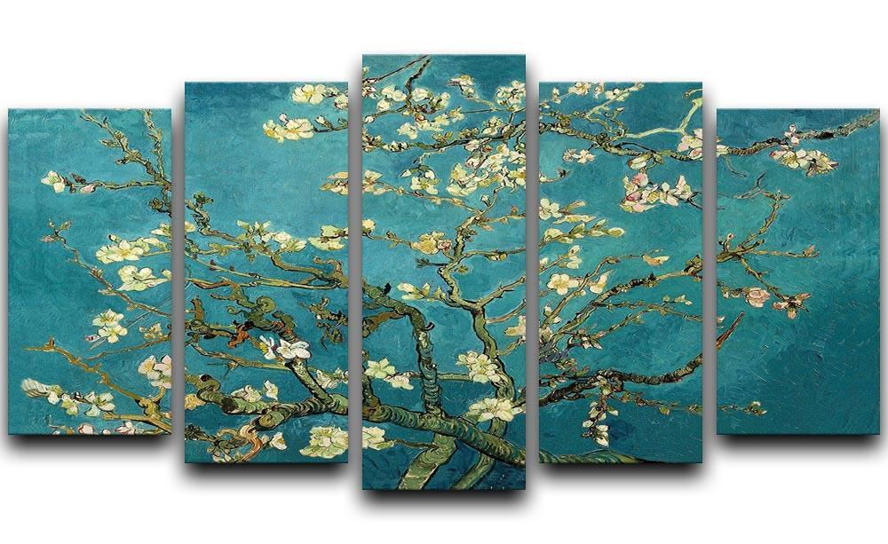 Blossoming Almond Tree by Van Gogh 5 Split Panel Canvas  - Canvas Art Rocks - 1